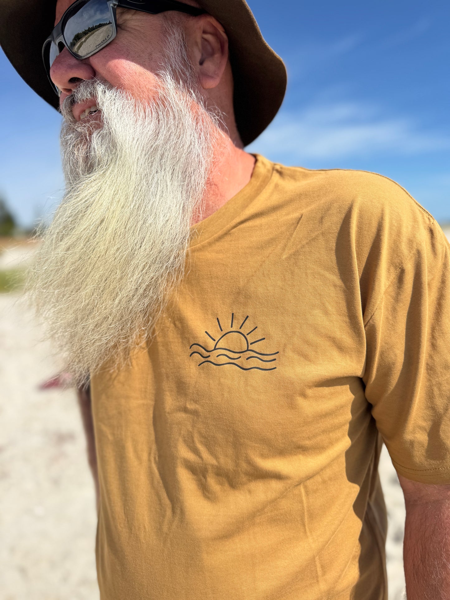 Unisex T-Shirt - Camel, The Sun