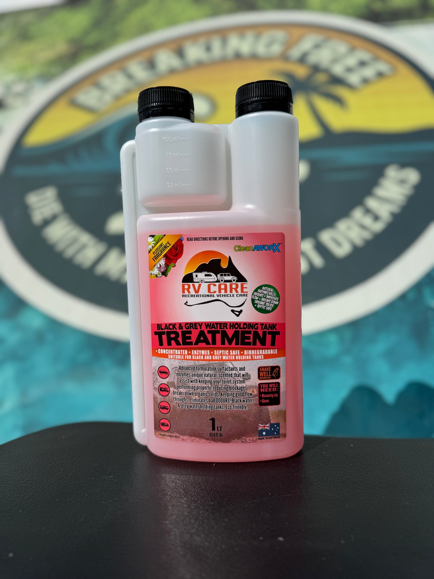 Caravan Motorhome Black & Grey Water Holding Tank Treatment 1L