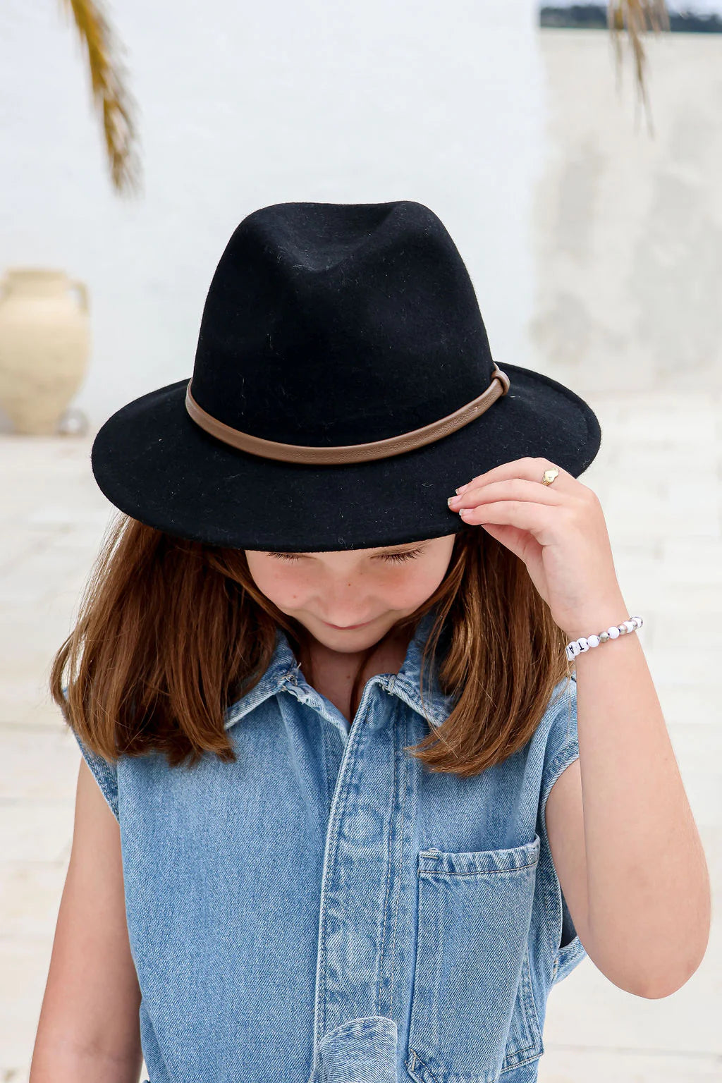 Hat 100% Wool - Kids - Black
