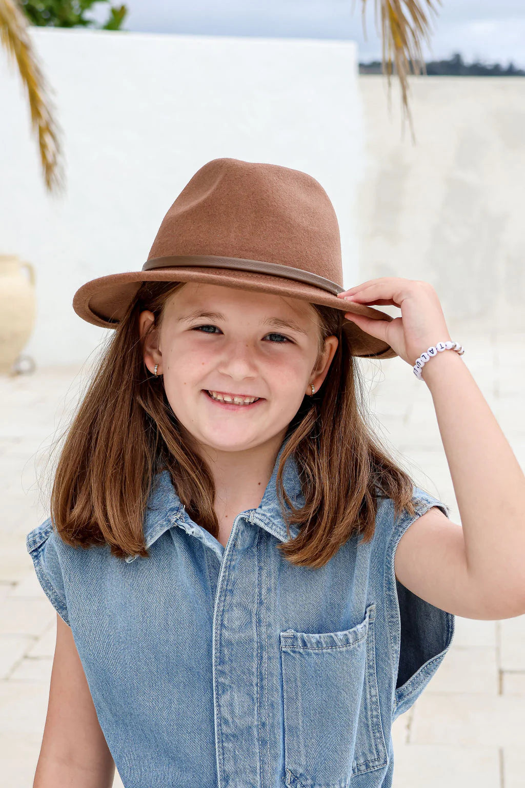 Hat 100% Wool - Kids - Tan