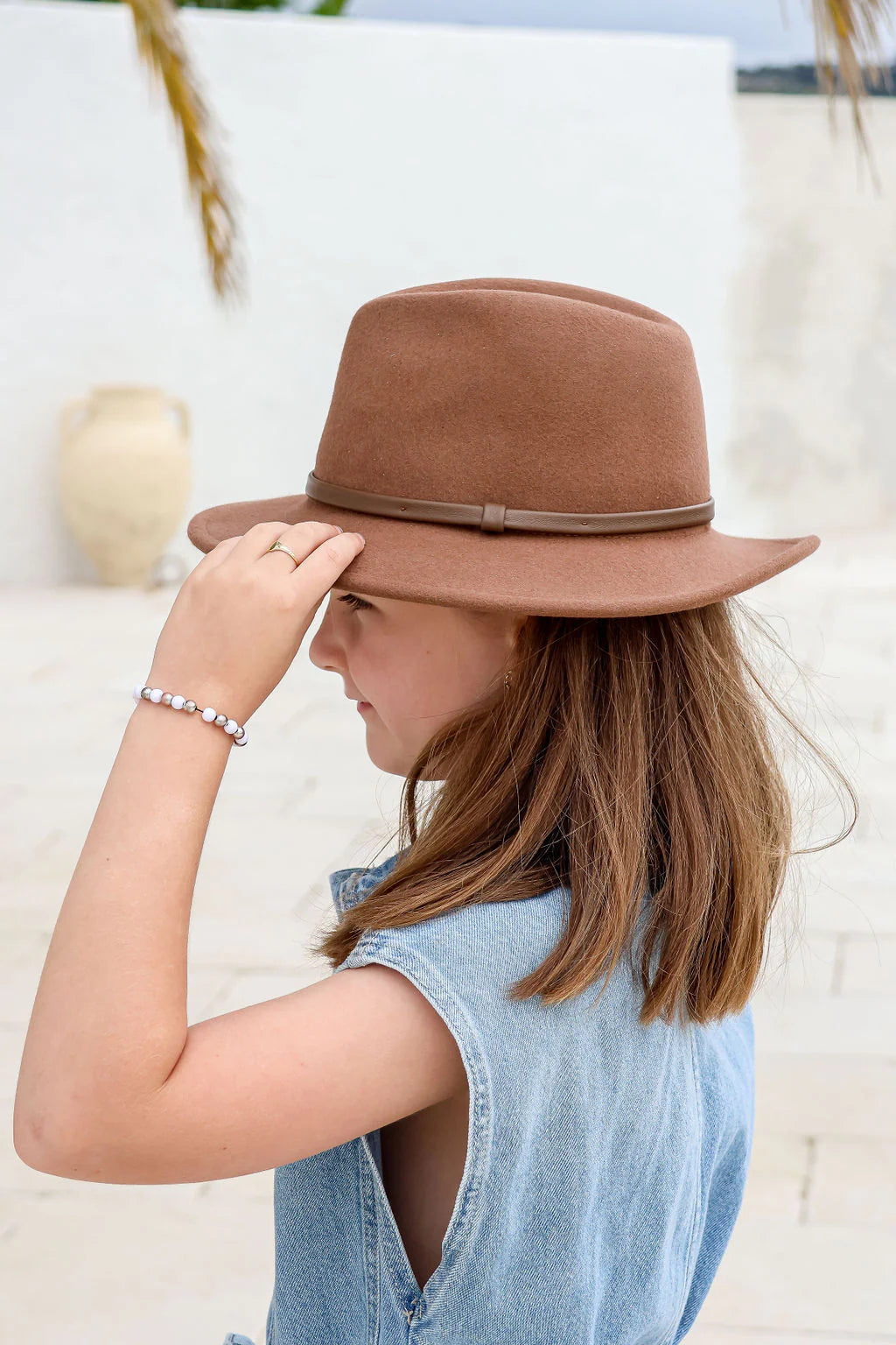 Hat 100% Wool - Kids - Tan