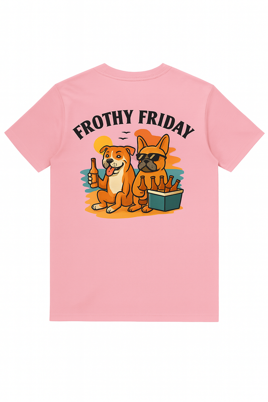 Unisex T-Shirt - Frothy Friday - Bubblegum Pink