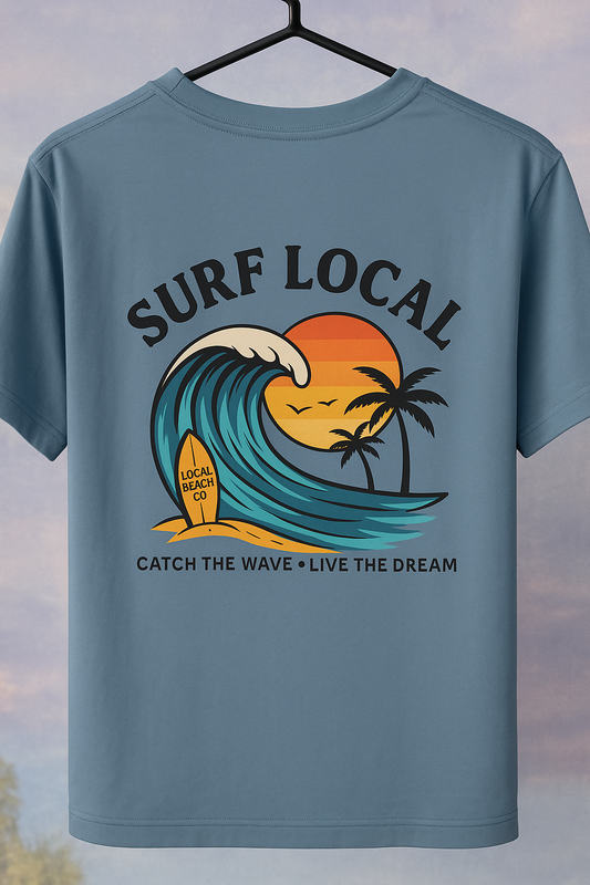 Unisex T-Shirt - Surf Local - Slate Blue (Pre Order)