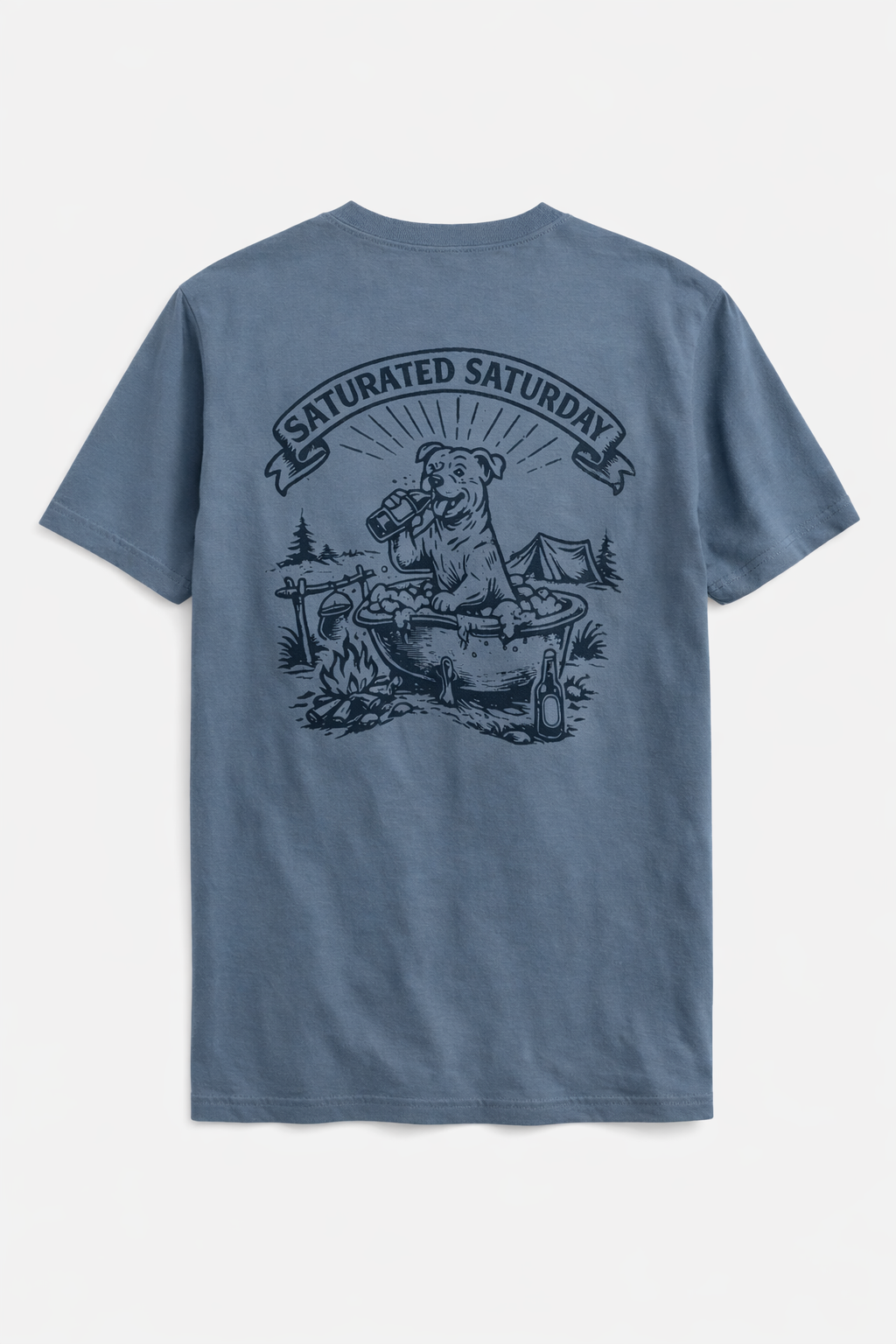 Unisex T-Shirt -Saturated Saturday - Slate Blue  (Preorder)