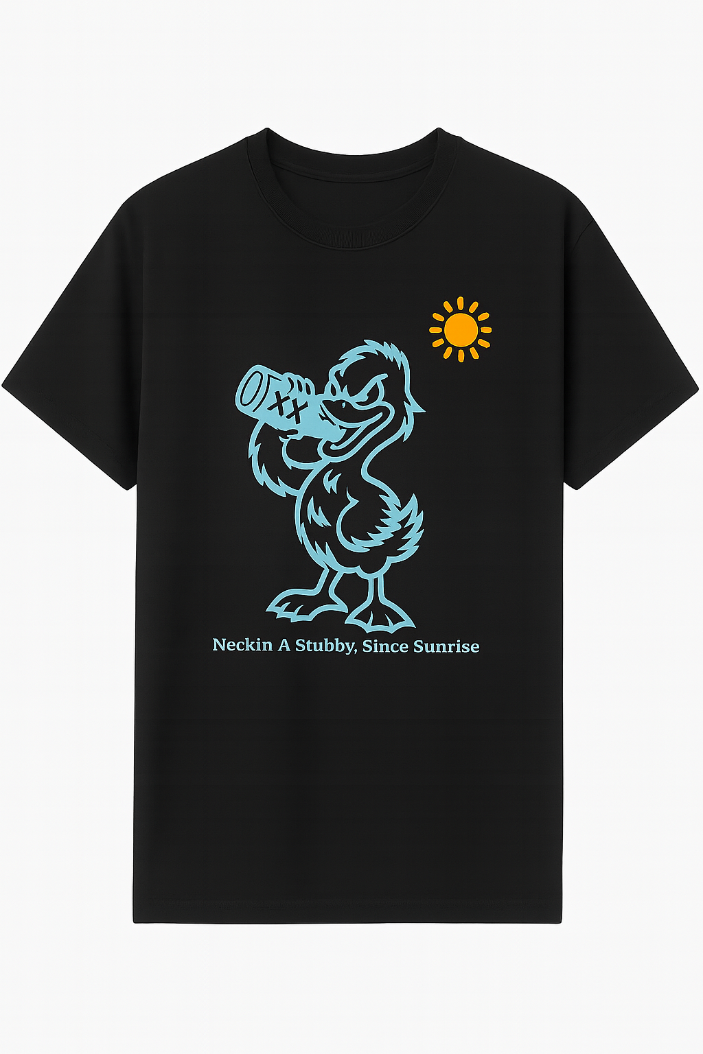 Unisex T-Shirt - Black - Neckin A Stubby (Preorder)