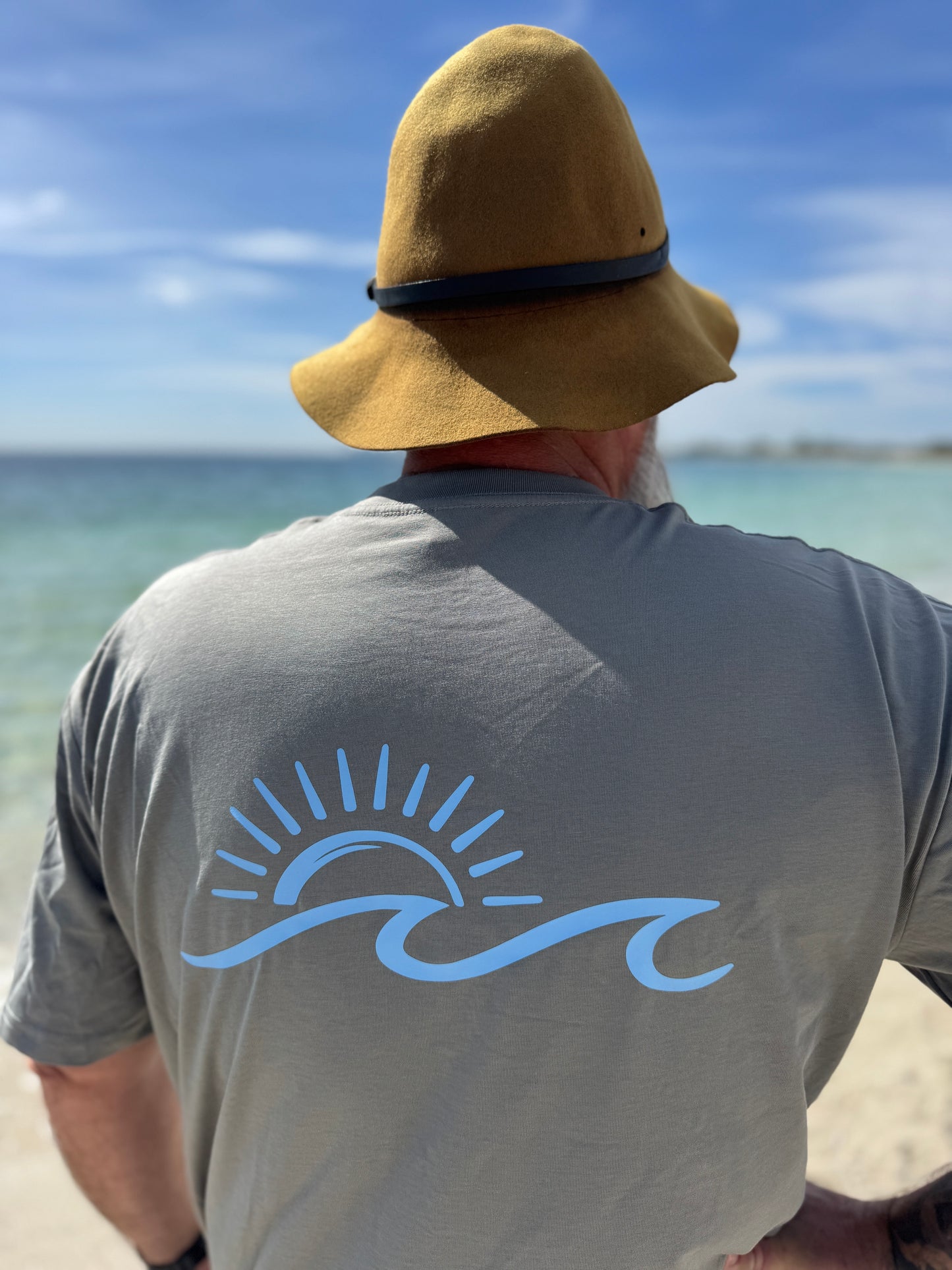 Unisex T-Shirt - Granite , Sunset Wave