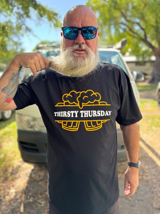 Polished T-Shirt - Thirsty Thursday - Black (Note: This Is Preorder, See Description Below)