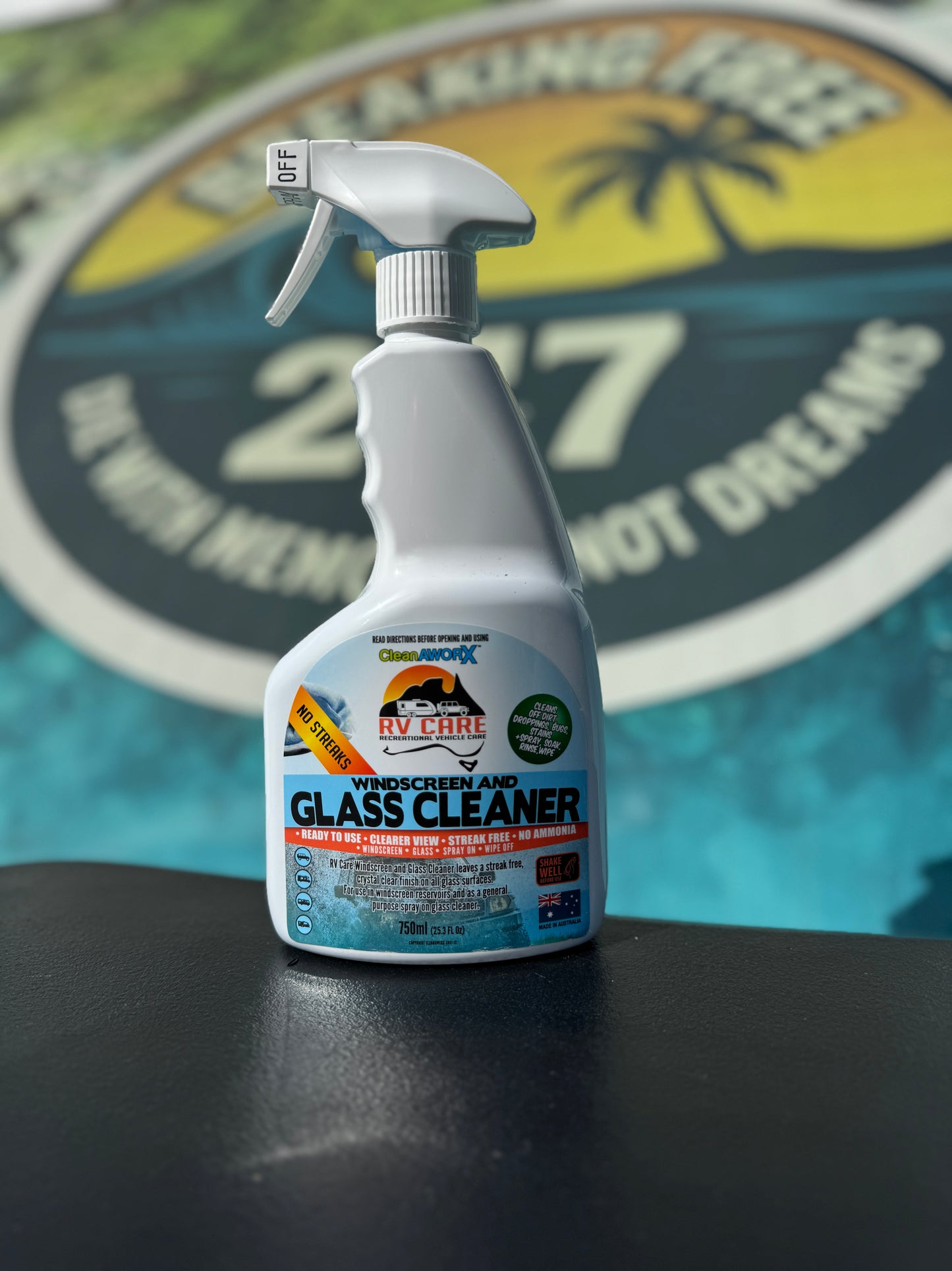 Cleanaworx RV Care Windscreen Glass Cleaner RTU 750ml
