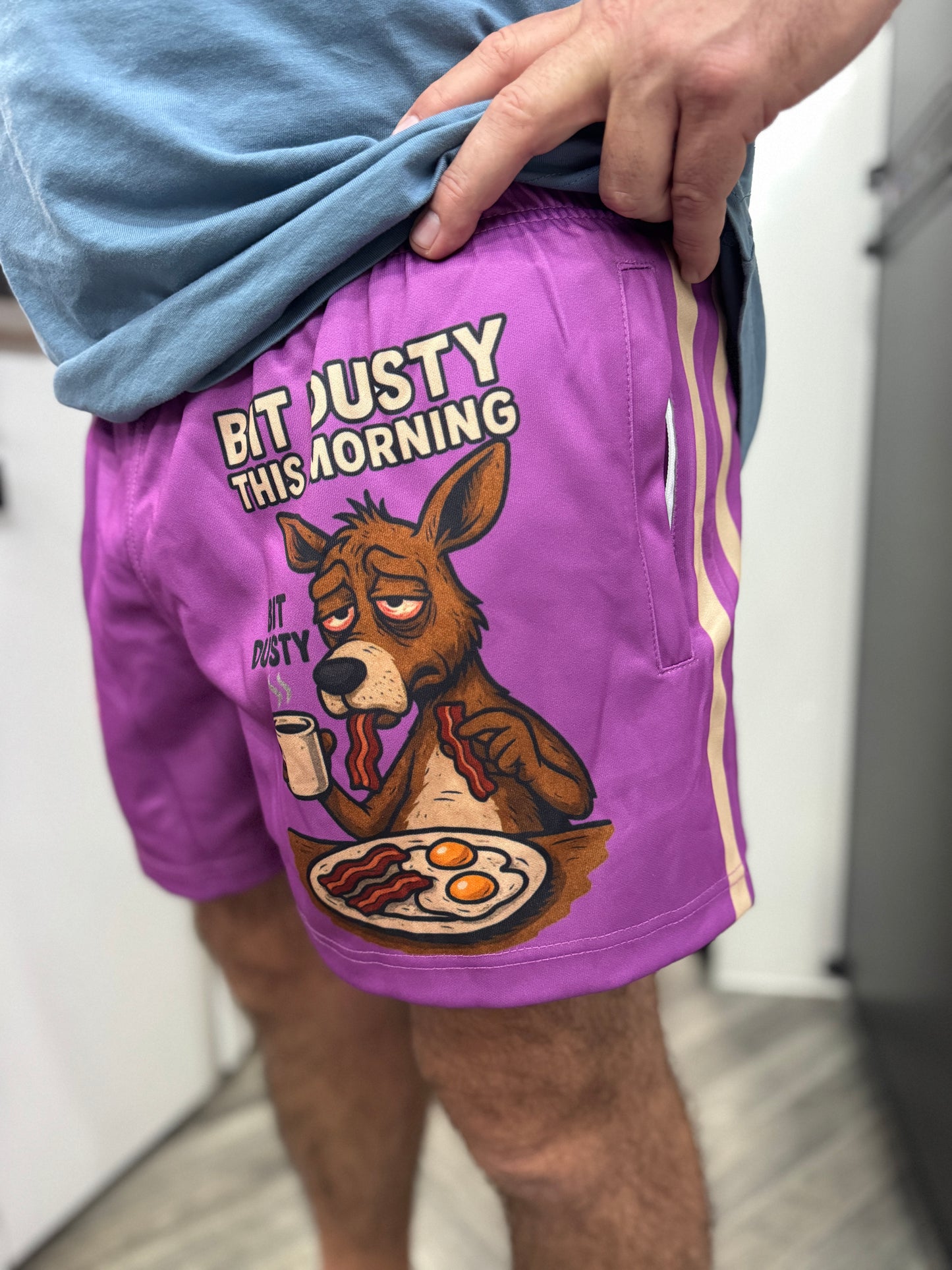 Unisex Footy Shorts - Bit Dusty - Purple