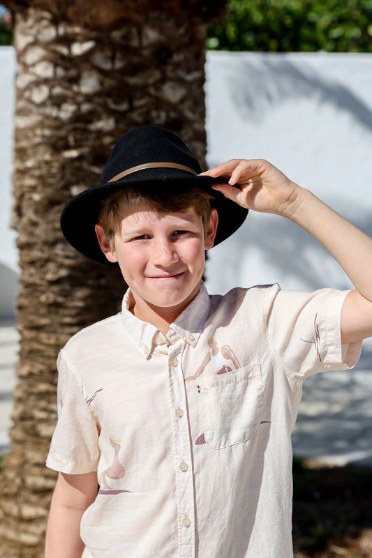 Hat 100% Wool - Kids - Black