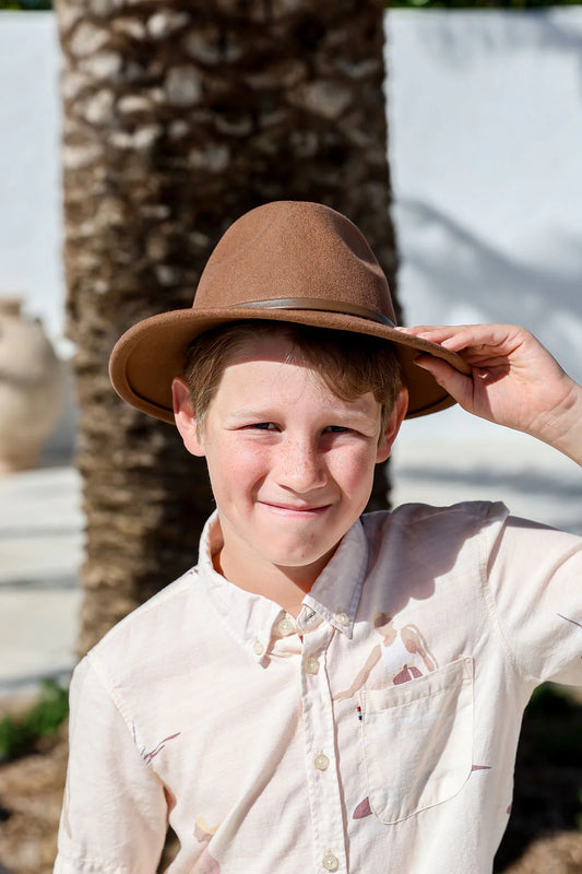 Hat 100% Wool - Kids - Tan
